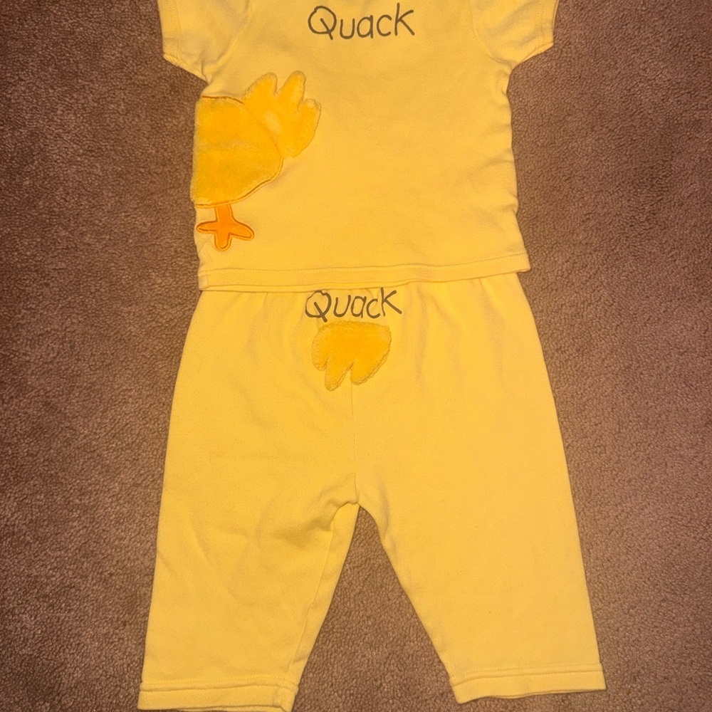 Mud Pie Yellow Baby Top with Duckling Theme - Picture 6 of 9